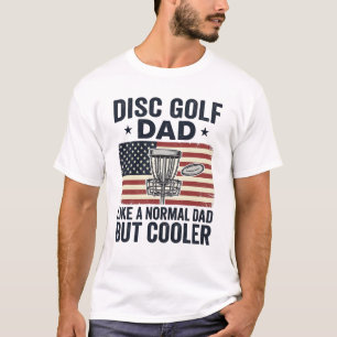 Disc Golf Dad Vintage Flag Funny Shirt Design_1