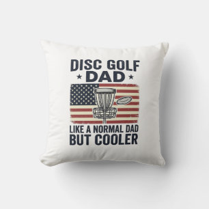 Disc Golf Dad Vintage Flag Funny Shirt Design_1 Cushion
