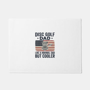Disc Golf Dad Vintage Flag Funny Shirt Design_1 Doormat