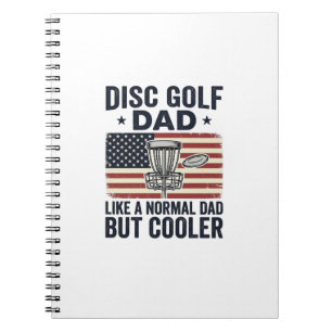 Disc Golf Dad Vintage Flag Funny Shirt Design_1 Notebook