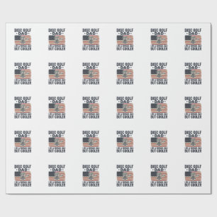 Disc Golf Dad Vintage Flag Funny Shirt Design_1 Wrapping Paper