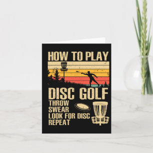 Disc Golf Design For Men Women Disc Golfer Disc Go Card