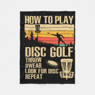 Disc Golf Design For Men Women Disc Golfer Disc Go Fleece Blanket
