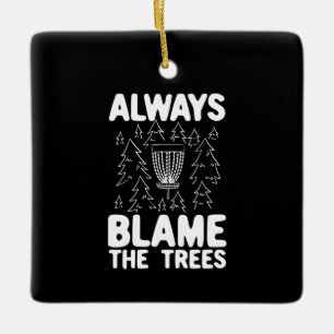 Disc Golf Disc Basket Gift Ceramic Ornament