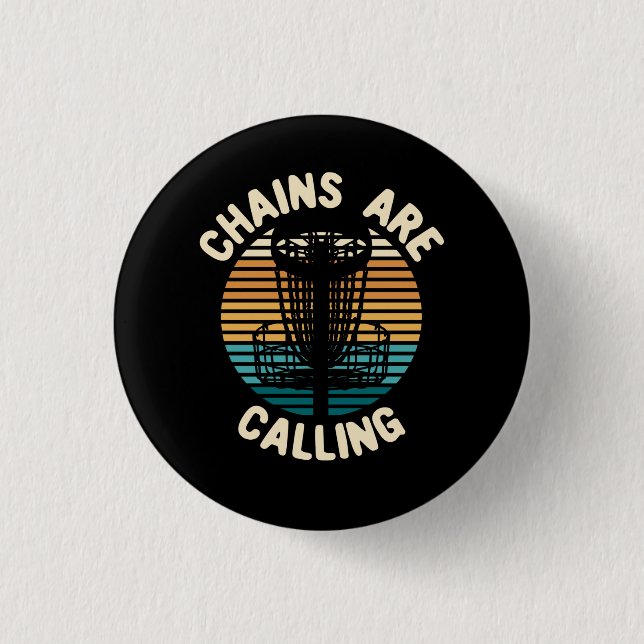 Disc Golf Disc Golf Basket 3 Cm Round Badge (Front)