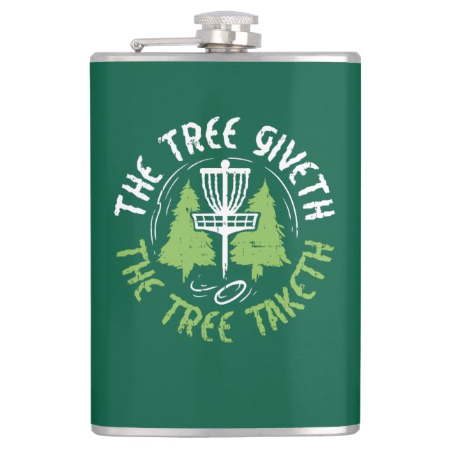 Disc Golf Disc Golf Player Gift Hip Flask (Front)
