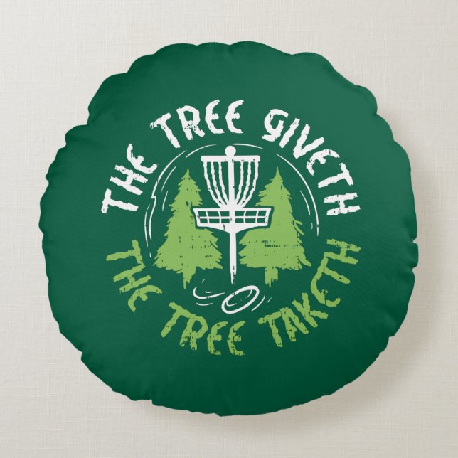 Disc Golf Disc Golf Player Gift Round Cushion (Front)