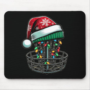 Disc Golf Disc Golfing Disc Golfer Christmas Hat X Mouse Pad