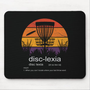 Disc Golf Disc-lexia Disc Golf Meme Funny Disc Gol Mouse Pad