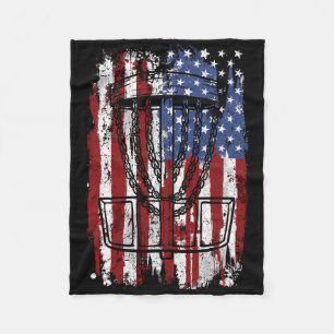 Disc Golf Discgolf Discgolfer Player American Usa Fleece Blanket