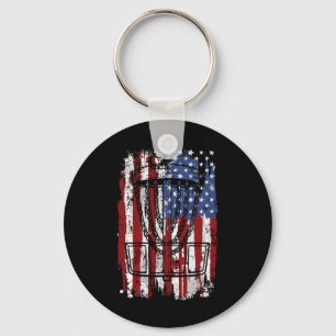 Disc Golf Discgolf Discgolfer Player American Usa Key Ring