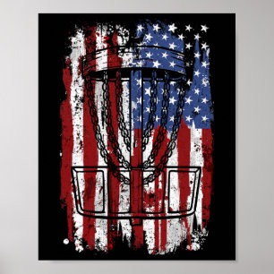 Disc Golf Discgolf Discgolfer Player American Usa  Poster