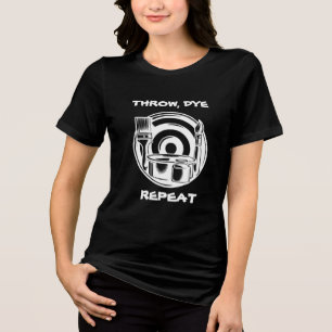 Disc Golf Dyeing Humour Throw, Dye, Repeat Tri-Blend Shirt