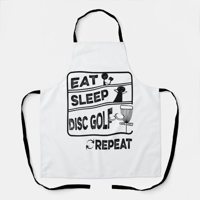 Disc Golf Eat Sleep Repeat Apron (Front)