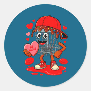 Disc Golf Equipment Player Valentine Classic Round Sticker