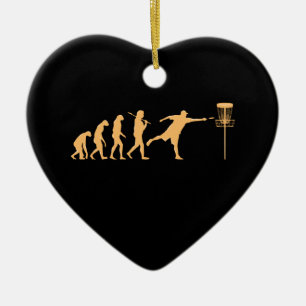 Disc Golf Evolution Ceramic Ornament