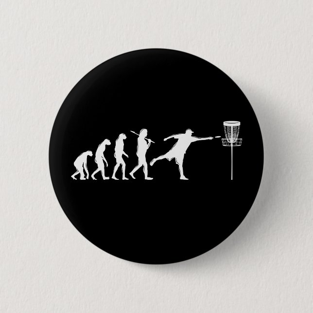 Disc Golf Evolution Disc Golf Gifts 6 Cm Round Badge (Front)