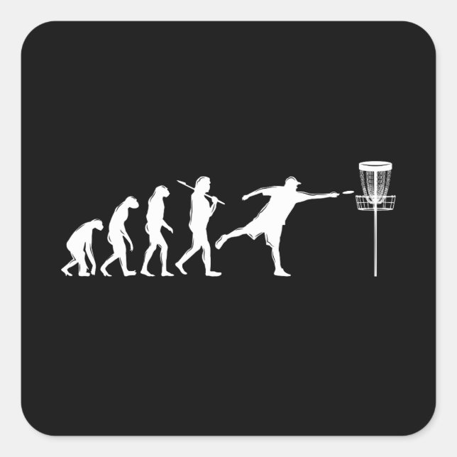 Disc Golf Evolution Disc Golf Gifts Square Sticker (Front)