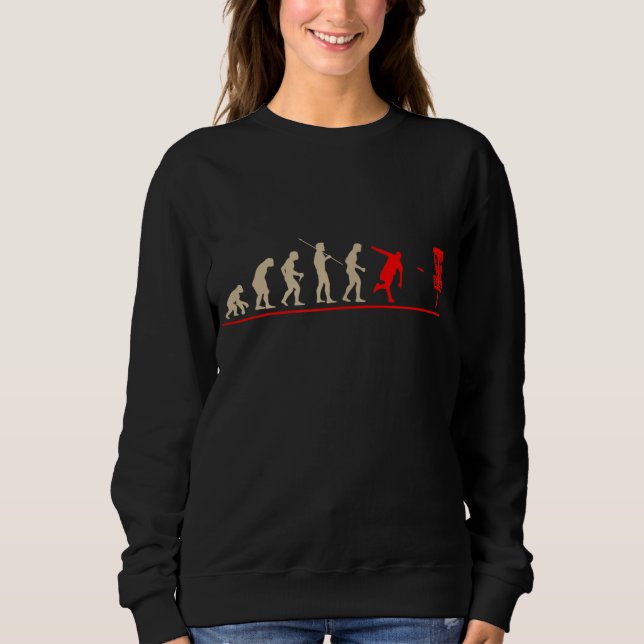 Disc Golf Evolution Frolf Frisbee Gift Discgolf Sweatshirt (Front)