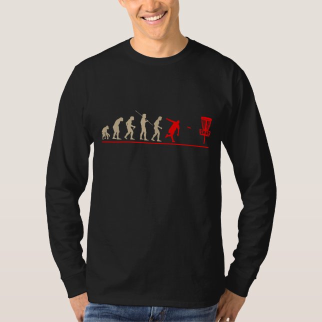 Disc Golf Evolution Frolf Frisbee Gift Discgolf T-Shirt (Front)