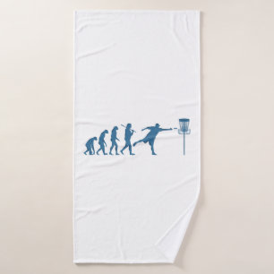 Disc Golf Evolution - Fun Gift for Disc Golfer Bath Towel