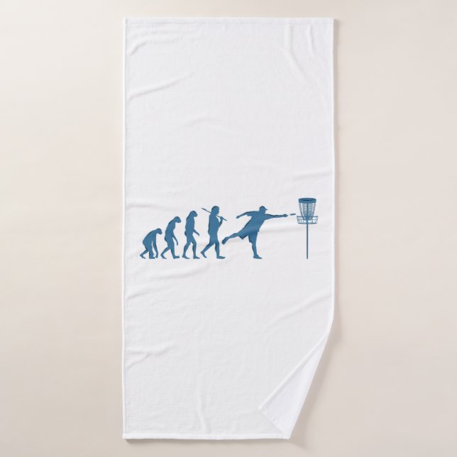 Disc Golf Evolution - Fun Gift for Disc Golfer Bath Towel (Bath Towel)