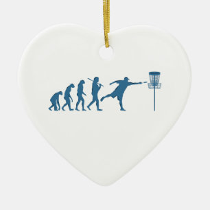 Disc Golf Evolution - Fun Gift for Disc Golfer Ceramic Ornament