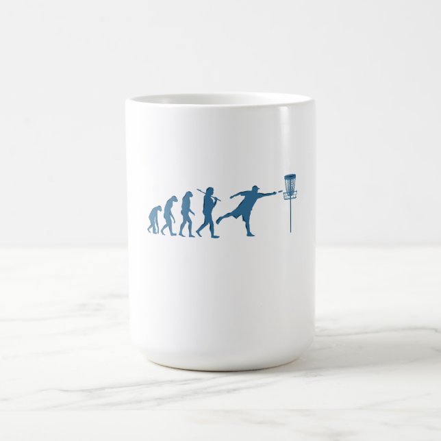 Disc Golf Evolution - Fun Gift for Disc Golfer Coffee Mug (Center)