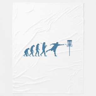 Disc Golf Evolution - Fun Gift for Disc Golfer Fleece Blanket