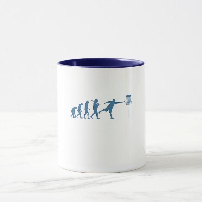 Disc Golf Evolution - Fun Gift for Disc Golfer Mug (Center)