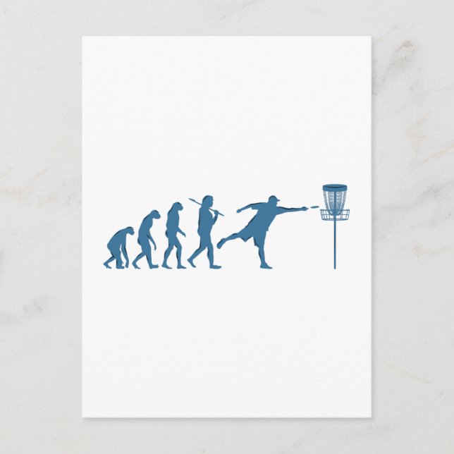 Disc Golf Evolution - Fun Gift for Disc Golfer Postcard (Front)