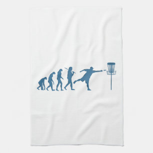 Disc Golf Evolution - Fun Gift for Disc Golfer Tea Towel