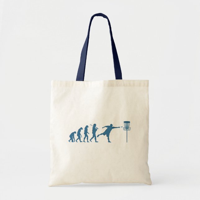 Disc Golf Evolution - Fun Gift for Disc Golfer Tote Bag (Front)