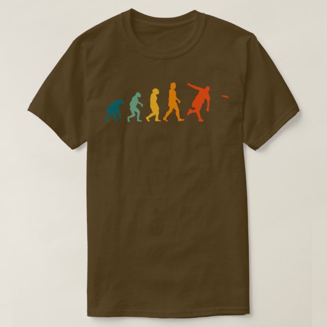 Disc Golf Evolution Retro 1 T-Shirt (Design Front)