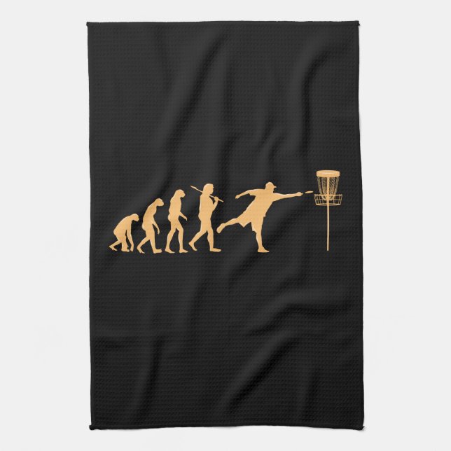 Disc Golf Evolution Tea Towel (Vertical)