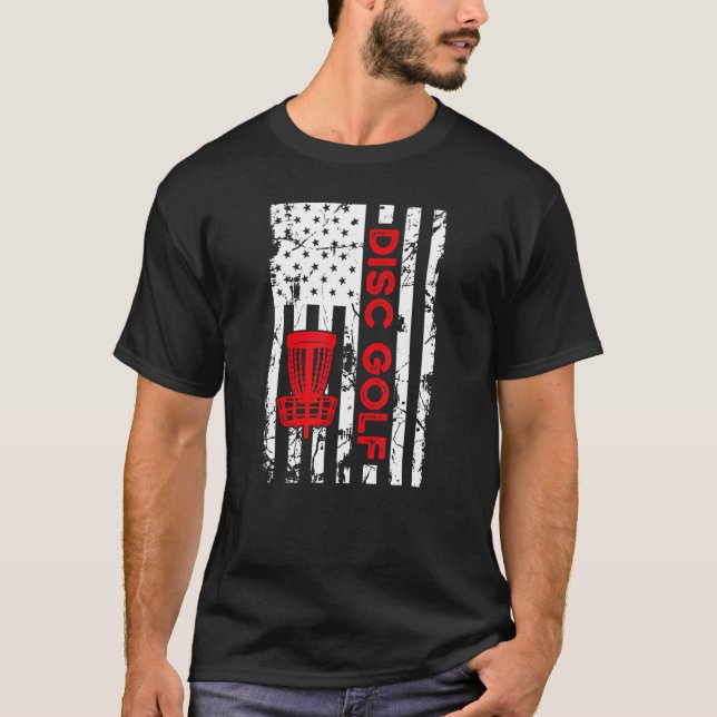 Disc Golf Flag Basket T-Shirt (Front)