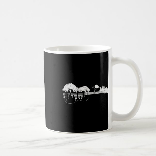 Disc Golf Flying Disc - Disc Golf Sunset Guitar  Coffee Mug (Right)