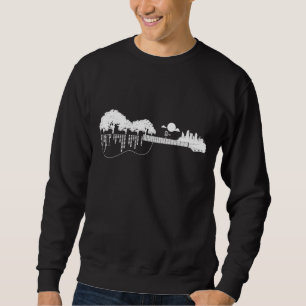 Disc Golf Flying Disc Disc Golf Sunset Guitar Sweatshirt