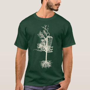 Disc Golf Frisbee Basket Tree Funny T-Shirt