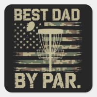 Disc Golf Frisbee Best Dad Par Camo US flag Golfer