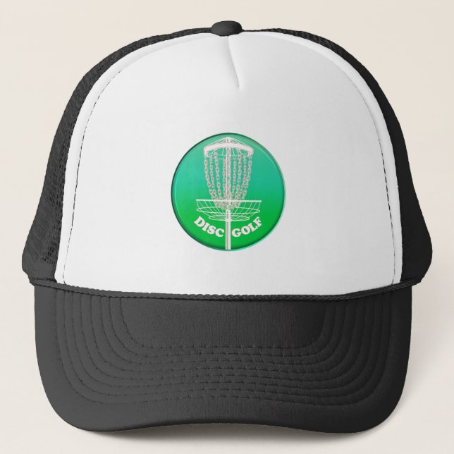 Disc Golf Frisbee Cage Trucker Hat (Front)