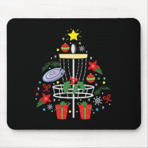 Disc Golf Frisbee Christmas Ornament Tree Funny Gi Mouse Pad