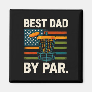Disc Golf Frisbee Funny Best Dad Par Camo Us Flag Magnet