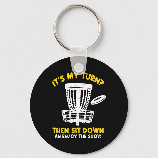 Disc Golf Frisbee Golf Funny Disc Golf Player Men  Key Ring (Front)