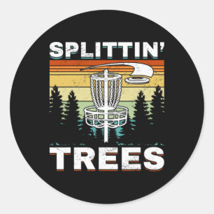 Disc Golf Frisbee Golf Splittin´trees  Classic Round Sticker