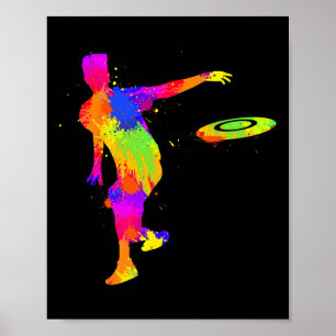 Disc Golf Frisbee Men Boys Kids Poster