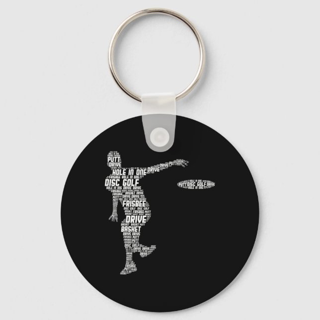 Disc Golf Frisbee Men Kids  Key Ring (Front)