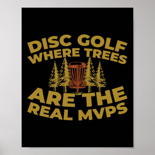 Disc Golf Frisbee - Outdoor Sport Tree _3  Poster (Front)