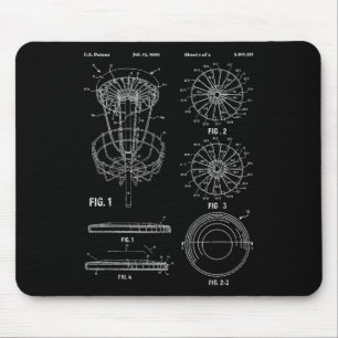 Disc Golf Frisbee Player Disc Golfer Sket Patent Mouse Pad