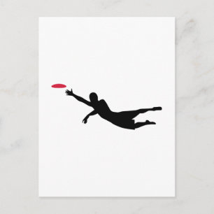 Disc golf frisbee postcard